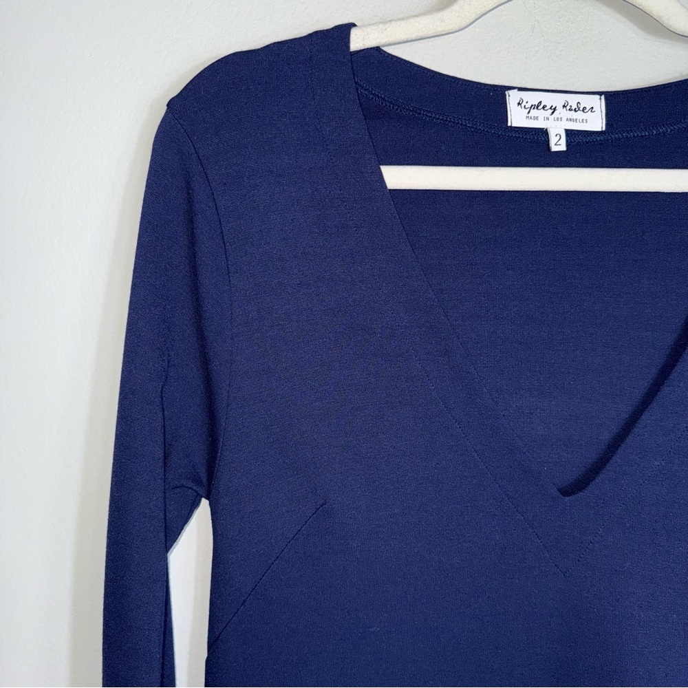 Ruby Rd. Navy V-Neck Mini Dress - Picture 3 of 9